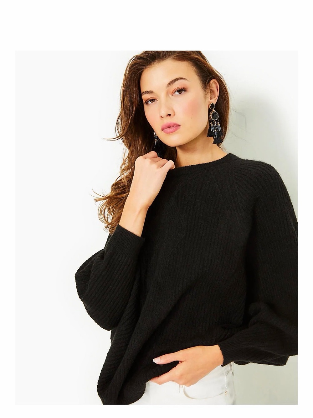 Lilly Pulitzer Arienza Sweater - Black. - Picture 2 of 10